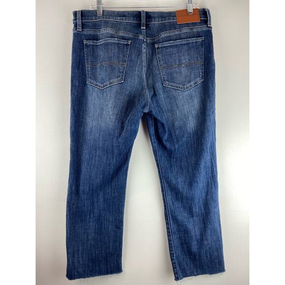 Lucky Brand Sweet Straight raw hem Dark Wash Jeans Size 14 /32 R x 24 (1133) - Picture 6 of 9
